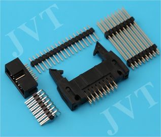 ประเทศจีน Dual Row 2.54mm Pitch Pin Header Connector with SMT 2 - 50 Poles PA6T Housing 22 - 28 AWG ผู้จัดจำหน่าย