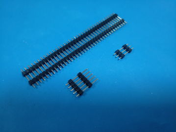 ประเทศจีน 2.54mm-1np ปลั๊กตัวต่อหัวต่อ Double Row Faller H: 2.5 มม., สีดำ โรงงาน