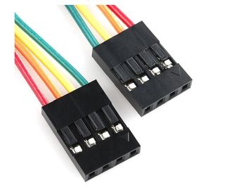 2.54 mm Pitch 4 Pin Single Row Connector Electric Cable Assemblies ,UL1571 AWG 24