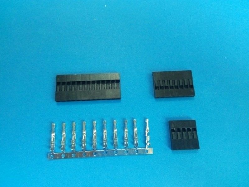 PBT UL94v-0, Wire To Board Connector , 2.54mm pitch , 1 - 20 Pin ,Black color